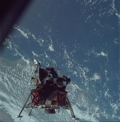 阿波罗9号登月舱进行试驾